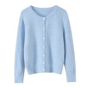 Pull cardigan à col en V pour femme de haute qualité – Tricot 100 % cachemire respirant à manches longues, mode décontractée d'hiver - Product Image 3