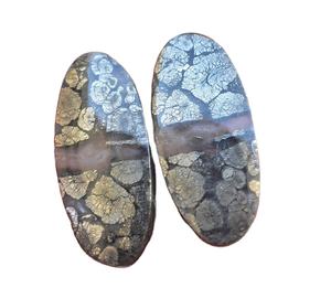 Par combinado de pendientes de oro Apache, al por mayor, marcasita, Gema Natural, pirita de alta calidad - Product Image 6