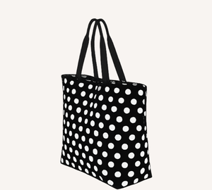 Customized Logo Women's Geometric Retro Clothing Handbag Canvas Reusable Foldable <b>Medium</b> <b>Size</b> Shopping <b>Bag</b> for travel - Product Image 2