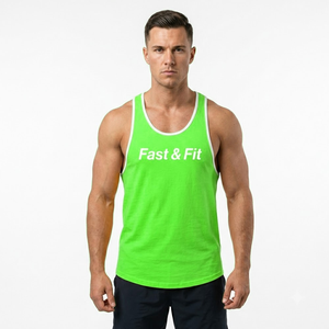 Custom Logo Polyester Knit <b>Tank</b> <b>Top</b> Summer Sporty Style Breathable Quick Dry Anti-Pilling <b>Loose</b> Design Sleeveless Vest - Product Image 3