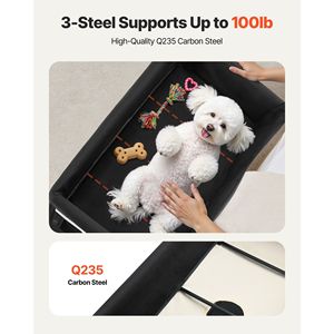 XL lettino rialzato per animali domestici letto pieghevole a castello con ruote e borse laterali Comfort per il tuo amico peloso - Product Image 4