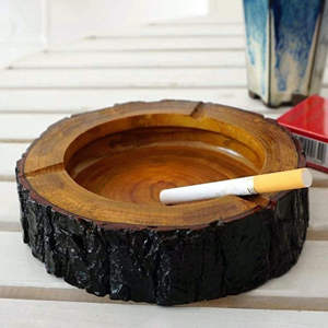 Luxury Solid Wood 4-Piece Cigar Accessories <b>Ashtray</b> for Home or Hotel Use - Product Image 1