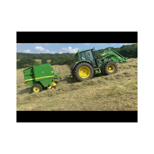 John Deere Square Baler Green Agricultural Equipment 4 Wheel <b>Tractor</b> Attached - Product Image 5