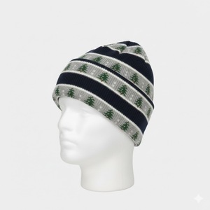 Gorros de Invierno para Mujer, Gorros Cálidos de Punto a Rayas para Hombre, Gorras al por Mayor, Accesorios de Invierno Acrílicos para Niños, Jacquard 2026 - Product Image 2
