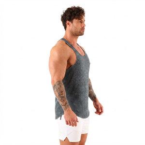 Custom OEM Wholesale Supplier High GSM Heavyweight Gym Workout Tank Top <b>Singlet</b> Bulk Manufacturer Private Label - Product Image 4
