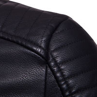 Blouson en cuir véritable pour homme, style vintage, col montant, pour motard, écologique, avec logo sur le devant, idéal pour l'hiver, prix abordable