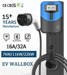 ZSWINNER ST-E310 7kW สถานีชาร์จรถยนต์ไฟฟ้าแบบพกพาติดผนัง ชนิดที่ 2 OCPP เครื่องชาร์จรถยนต์ไฟฟ้าสำหรับใช้ในบ้าน สีฟ้า - Product Image 1