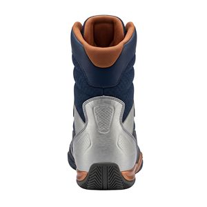Deep Blue Tan Mid Top Unisex Boxing Shoes Breathable Non Slip Sparring <b>Ankle</b> <b>Support</b> Customized Men Shoes - Product Image 3