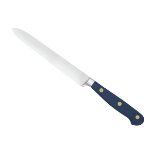 Cuchillo de Cocina Multiusos de 5 Pulgadas con Hoja Serrada de Acero Inoxidable y Mango Azul con Triple Remache para Frutas, Verduras y Pan - Product Image 3