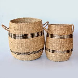 Big seagrass storage <b>basket</b> living space arrangement low price large size sea grass <b>baskets</b> - Product Image 1
