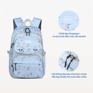 Unisex 15.6 Inch Laptop Modern Office School Bag Polyester Shockproof Compartment 20-35L <b>Backpack</b> Waterproof Zipper High-Density - Product Image 4