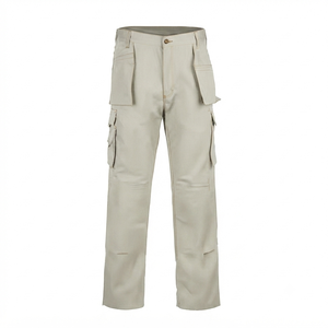 Custom Men's Outdoor <b>Cargo</b> <b>Work</b> <b>Pants</b> 100% Cotton Canvas Breathable Straight Flat Front Button Fly Mid Waist Lightweight - Product Image 6