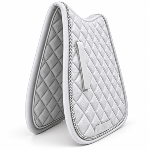 Tapis de selle équestre carré matelassé en coton à motif losanges pour l'équitation anglaise, tapis polyvalent - Product Image 4
