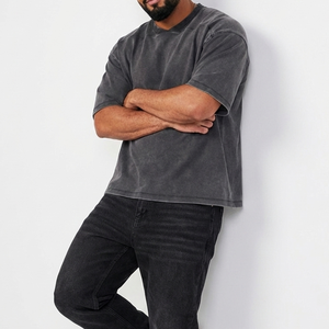 Nueva Camiseta Moderna de Moda al por Mayor con Lavado Ácido, Material Agradable para la Piel, 100% Algodón, Ropa Casual, Camiseta con Lavado Ácido - Product Image 2