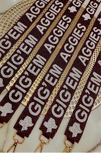Custom Webbing <b>Bag</b> Straps Arkansas Razor backs Go Hogs Woo Pig Sooie Team Spirit Fashion <b>Accessory</b> - Product Image 2