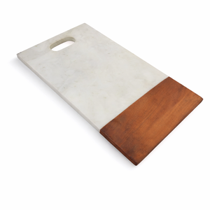 Stylish Durable Wood and Marble Chopping Board with Protective <b>Mats</b> and Pads for Home and Restaurant Use Wholesale - Product Image 3