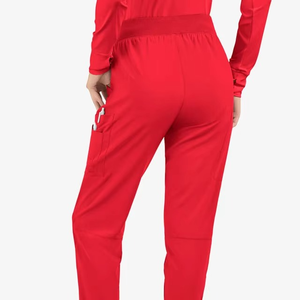 Women's <b>Red</b> Hooded Full Sleeve Knitted Fleece Jacket Breathable Waterproof Eco-Friendly Pullover Detachable Collar Spring Wear - Product Image 3