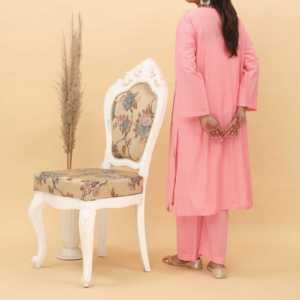 PS5058สูทผ้าฝ้ายสำหรับผู้หญิงปักเส้นด้ายย้อมสี2ชิ้น - Product Image 1