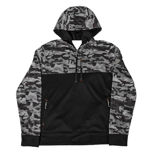 เสื้อฮู้ดดี้ผู้ชายลายพรางแบบกำหนดเอง ครึ่งซิป สีตัดต่อ ผ้าฟลีซ สตรีทแวร์ลำลอง สำหรับฤดูหนาว ผู้ผลิตและผู้จัดจำหน่าย OEM - Product Image 6