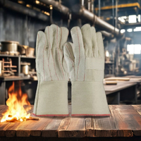 Gant blanc à double paume 28OZ avec gantelet et sangle d'articulation gants de sécurité/gants de travail industriel en gros aux États-Unis TX