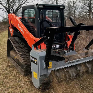 เครื่องตัดหญ้าไฮดรอลิกคุณภาพสูงสำหรับรถตักล้อยาง Kubota SVL97-3 สำหรับงานป่าไม้ ตัดพุ่มไม้ กำจัดวัชพืช รับน้ำหนักได้มาก - Product Image 5
