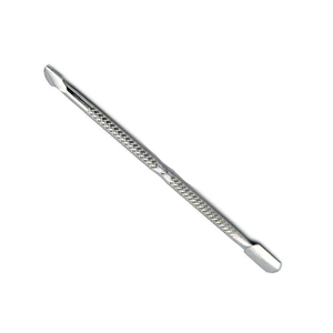 Wholesale Custom Logo Rainbow Metal Cuticle Pusher Professional Dual End Dead Skin Remover Nail Scraper Spoon Pedicure Tools - Product Image 1