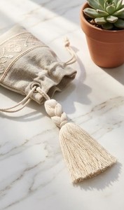 พู่ห้อยตกแต่งบ้านสไตล์โบฮีเมียนสำหรับห้องทำงานใช้ภายในอาคาร - Product Image 2