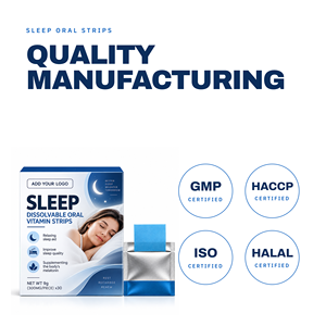 Tiras de Vitaminas Orales Disolubles para Dormir, Marca Privada, Ayuda para Dormir Relajante, Suplemento de Melatonina, Logotipo Personalizado, 30 Piezas - Product Image 4
