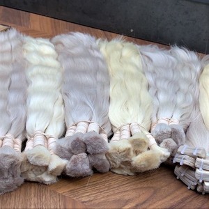 Extensions de cheveux en vrac de haute qualité au prix de gros 100 grammes 8 pouces Cheveux humains de couleur claire doublement étirés - Product Image 5