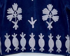 Designer Cotton <b>Velvet</b> Suzani Embroidered Breathable Eco-Friendly Indian Boho Women Winter Long Autumn Hippie Unisex Thick - Product Image 5