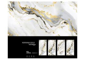 Carreaux de sol et de mur en porcelaine dorée de luxe, format grand carrelage 600x1200, pour villa, appartement, hôtel, bureau - Product Image 6