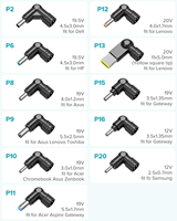 Charger Laptop Universal 45W untuk HP Dell Acer Asus Samsung Sony Toshiba Fujitsu Gateway Delta NEC Liteon Notebook Chromebook