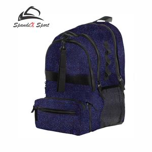 Bolsas de viaje personalizadas 100% poliéster con brillantina, bolsas escolares unisex, fabricante OEM ODM, bolsas con logotipo personalizado con brillantina - Product Image 2