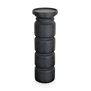 <b>Black</b> Large Wooden Matte Cylindrical <b>Candlestick</b> Holder Handmade Decorative Centerpiece for Home Wedding and Christmas Events - Product Image 3