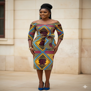 Nueva llegada, última colección, tela africana exclusiva Ankara, 100% algodón, 6 yardas de tela con estampado geométrico para ropa de fiesta. - Product Image 1