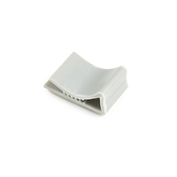 Clip adhésif pour câble Essentra, pince adhésive plate pour câble, organisateur de câbles en PVC gris SR 1789, clip adhésif pour câble plat