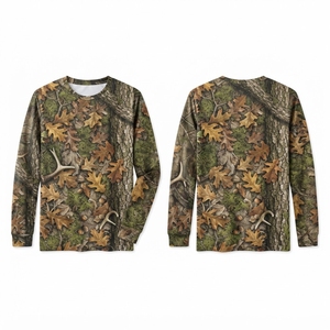 Chemise de chasse à manches longues pour homme, camouflage imprimé, respirante, imperméable, toile polyester/coton, vêtements d'extérieur, saison automne - Product Image 3