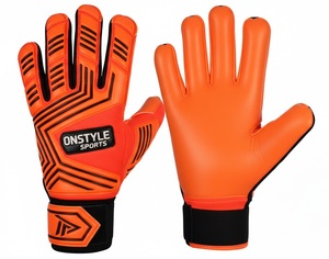 Gants de gardien de but professionnels rouge et noir à coupe négative - Gants de football en latex allemand de 4 mm - Équipement de gardien de but hautement adhérent ONSTYLE - Product Image 5