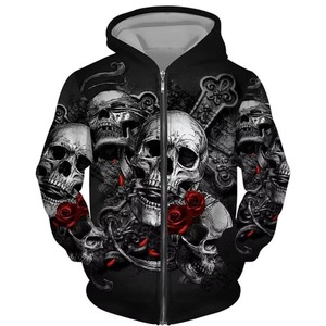 <b>Men's</b> 3D Print Hooded Zipper <b>Jacket</b> Knitted Polyester <b>Casual</b> Hoodie <b>for</b> Autumn Winter - Product Image 2