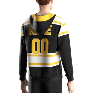 Custom Logo Latest Design Ice Hockey <b>Pullover</b> Hoodies Sublimation Embroidered Blank Hockey Hoodie - Product Image 4