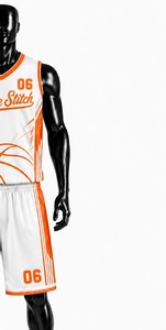 Ensemble de maillots de basket-ball blancs pour femmes, sans manches, col rond, impression par transfert thermique, respirant, spandex/nylon 220g, personnalisable pour l'équipe - Product Image 5