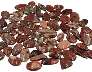 Cabujones de Jaspe Rojo Natural en Forma de Hongo, Venta al por Mayor, para la Fabricación de Joyas - Product Image 3
