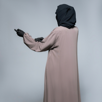 Robe longue à manches élastiques à boutons pression, taille naturelle, silhouette droite, grande taille, sur mesure, abaya musulmane pour femmes, directement de l'usine