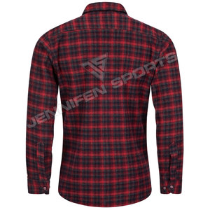 Camisa de Franela a Cuadros de Alta Calidad OEM, Informal, Holgada, 100% Lana, Talla Grande, para Hombre - Product Image 3
