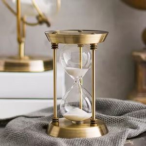 High End Brass Sand <b>Timer</b> Elegant Handmade Decorative Hourglass Luxury Home Office Table Gift Display - Product Image 1