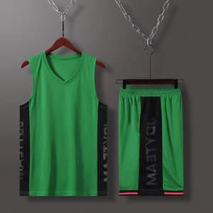 Ensemble de maillot de basket-ball orange personnalisé, col en V, sans manches, en maille sublimée, unisexe, adulte, vêtements de sport respirants avec numéro et nom - Product Image 6