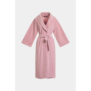 <b>Women's</b> Full Length Terry Robe Drawstring Solid Color Loose Fit Casual Wear 100% Cotton Breathable <b>Thermal</b> Long Sleeves Winter - Product Image 4