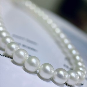 Collier en perles d'eau douce de 8-9 mm en gros avec boucle en argent S925, collier de beauté impeccable - Product Image 2
