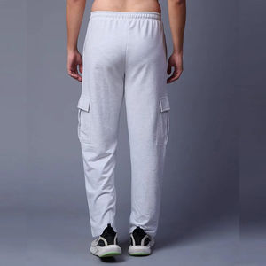 Pantalones de invierno personalizados con logo impreso, al por mayor, baratos, para hombre, tipo cargo, casuales, holgados, de algodón, joggers, apilados, de chándal. - Product Image 5