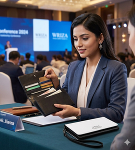 Wriza Slim PU Leather Long <b>Wristlet</b> Wallet with Multi Card Slots and Modern Two Tone Design for Daily Style and Durability - Product Image 3